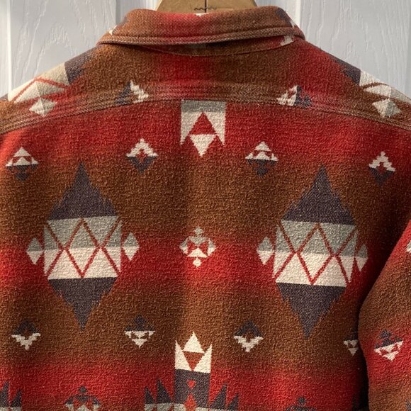 VINTAGE Ralph Lauren RRL Double RL Jacquard Work Shirt Southwestern Aztec Medium - Picture 6 of 7